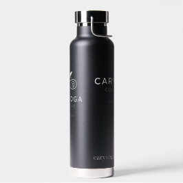 Cary Yoga Collective - Slanke Zwarte ReisMok Isola Waterfles