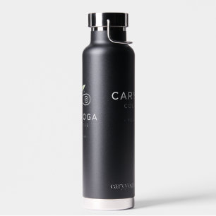 Cary Yoga Collective - Slanke Zwarte ReisMok Isola Waterfles