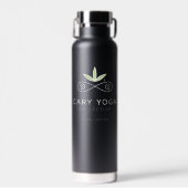 Cary Yoga Collective - Sleek Black Travel Mug Insu Waterfles (Voorkant)