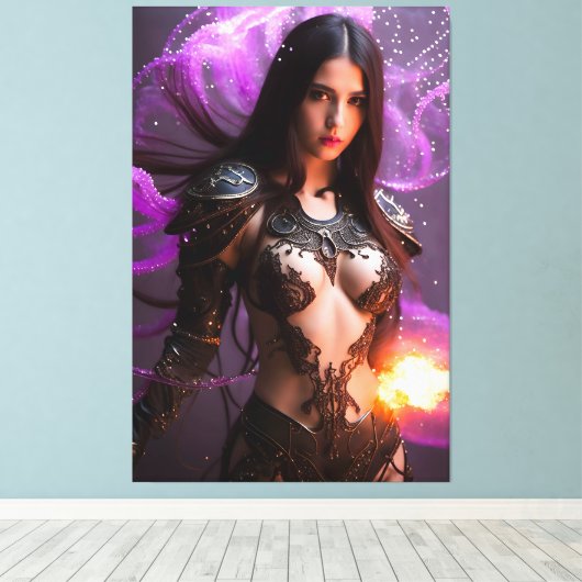 Carybdea Brevipedalia 014 Canvas Afdruk (Insitu (Houten vloer))