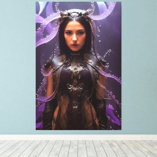 Carybdea Brevipedalia 062 Canvas Afdruk (Insitu (Houten vloer))