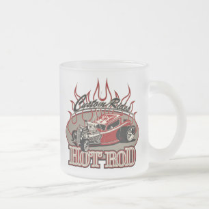 Caryoon hot rod matglas koffiemok