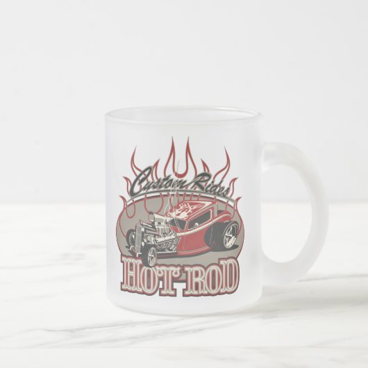 Caryoon hot rod matglas koffiemok (Rechts)