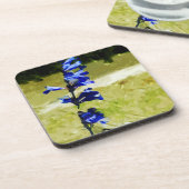 Carys Beardtongue Bloem Abstract Impressionisme Bier Onderzetter (Linkerzijde)