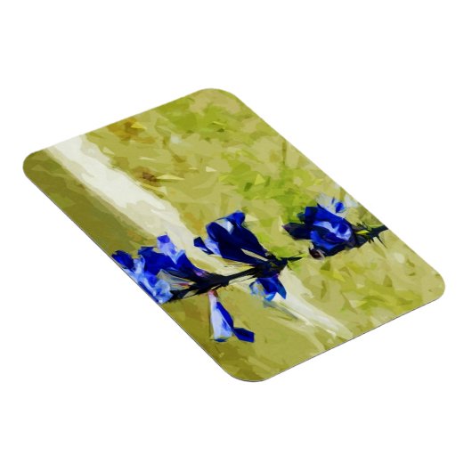 Carys Beardtongue Bloem Abstract Impressionisme Magneet (Rechterzijde)