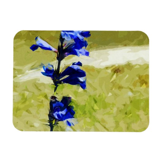 Carys Beardtongue Bloem Abstract Impressionisme Magneet (Horizontaal)