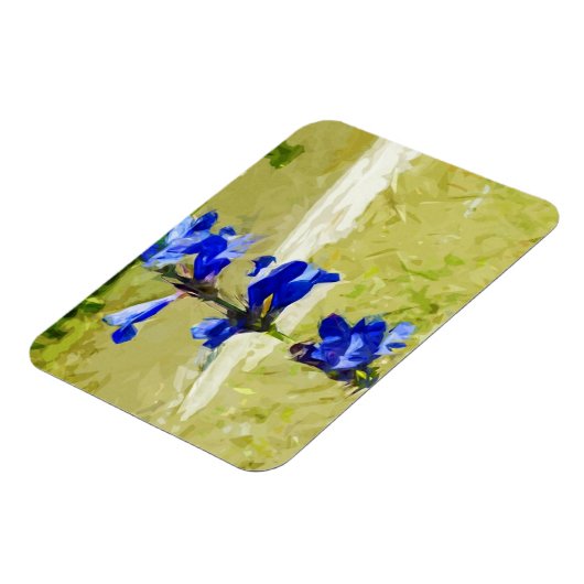 Carys Beardtongue Bloem Abstract Impressionisme Magneet (Linkerzijde)
