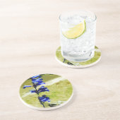 Carys Beardtongue Bloem Abstract Impressionisme Zandsteen Onderzetter (Zijkant)