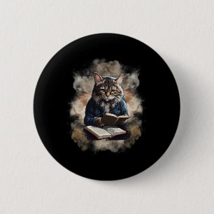 Cas Lezen Een Boek Grafisch Ca Kien Liefhebbers Ronde Button 5,7 Cm