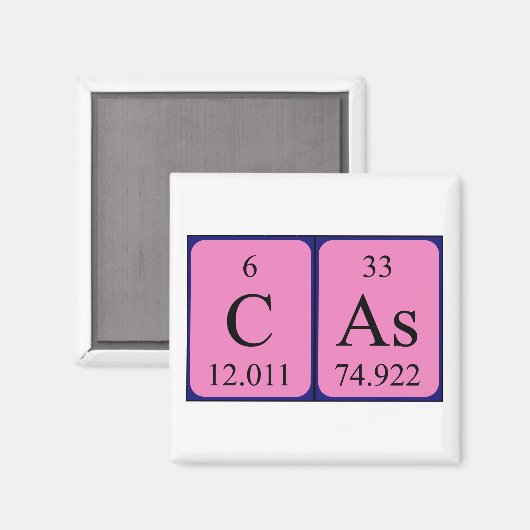 Cas periodieke table name magnet (Voorkant / Achterkant)