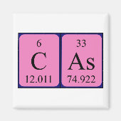 Cas periodieke table name magnet (Voorkant)