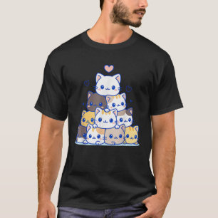Cas Vrouwen Schattige Katten Anime Kawaii Japanse T-shirt