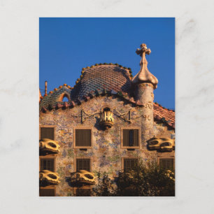 Casa Batilo, Gaudi Architecture, Barcelona, Briefkaart