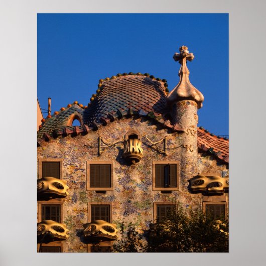 Casa Batilo, Gaudi Architecture, Barcelona, Poster (Voorkant)
