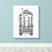 Casa Batllo (Barcelona) Canvas Afdruk (Insitu (Houten vloer))