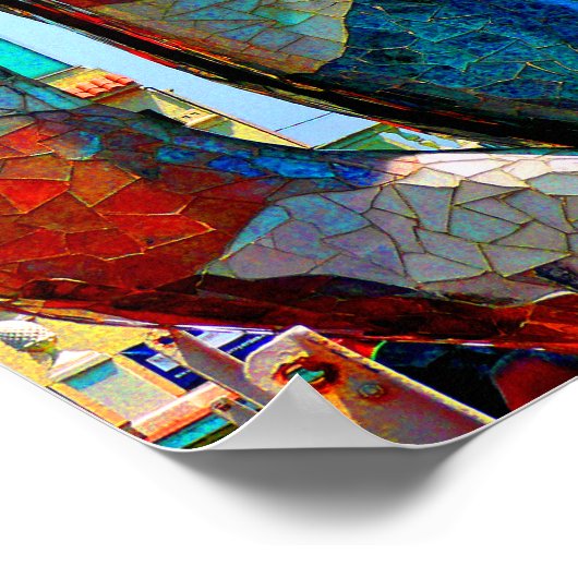 Casa Batllo Barcelona Spanje Poster (Hoek)