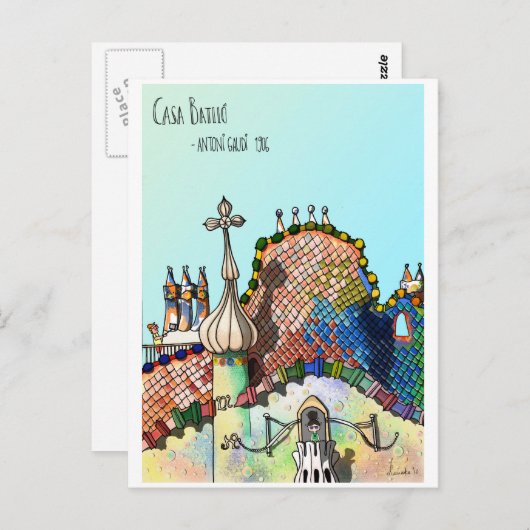 Casa Batlló Briefkaart (Voorkant / Achterkant)