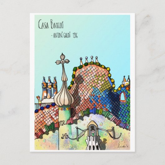 Casa Batlló Briefkaart (Voorkant)