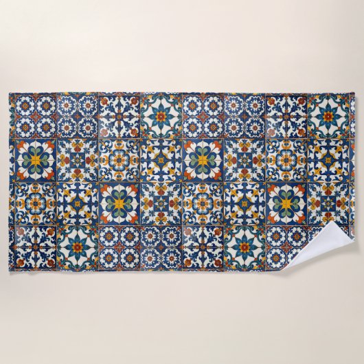 Casa Colorida Azulejo  Strandlaken (Voorkant)