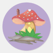 Casa de Cogumelo Ronde Sticker (Voorkant)