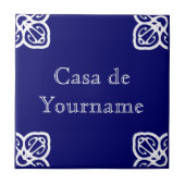 Casa de Custom Name Tile Sign Tegeltje (Voorkant)