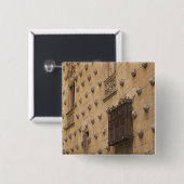 Casa de las Conchas, Huis der Schelpen Vierkante Button 5,1 Cm (Voorkant /achterkant)