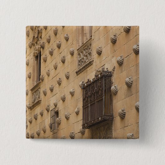 Casa de las Conchas, Huis der Schelpen Vierkante Button 5,1 Cm (Voorkant)