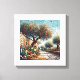 Casa di Campagnia Siciliana 1 van 3 Canvas Afdruk