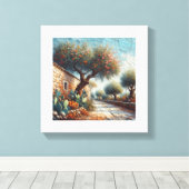 Casa di Campagnia Siciliana 1 van 3 Canvas Afdruk (Insitu (Houten vloer))