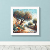 Casa di Campagnia Siciliana 1 van 3 Canvas Afdruk (Insitu (Houten vloer))