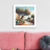 Casa di Campagnia Siciliana 1 van 3 Canvas Afdruk (Insitu (Woonkamer))