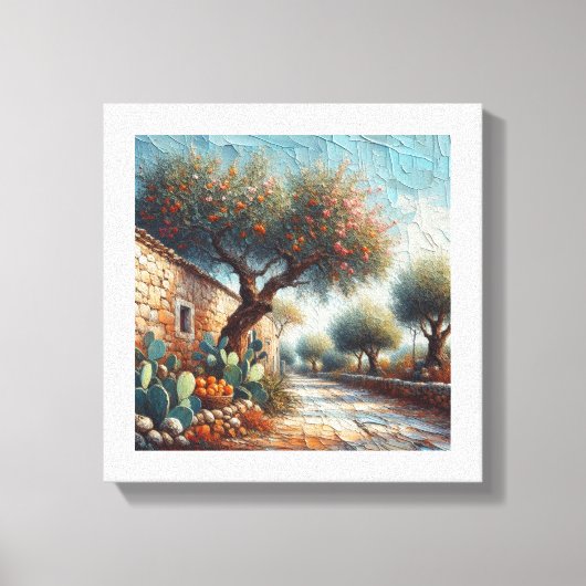 Casa di Campagnia Siciliana 1 van 3 Canvas Afdruk (Voorkant)