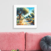 Casa di Campagnia Siciliana 2 van 3 Canvas Afdruk (Insitu (Woonkamer))