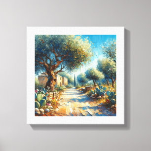 Casa di Campagnia Siciliana 2 van 3 Canvas Afdruk