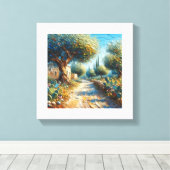 Casa di Campagnia Siciliana 3 van 3 Canvas Afdruk (Insitu (Houten vloer))