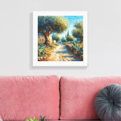 Casa di Campagnia Siciliana 3 van 3 Canvas Afdruk (Insitu (Woonkamer))