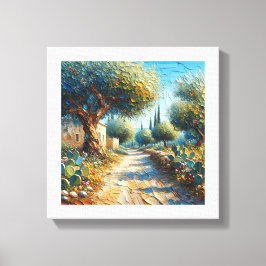 Casa di Campagnia Siciliana 3 van 3 Canvas Afdruk