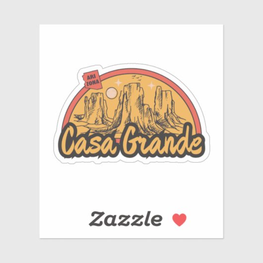 Casa Grande, Arizona Sticker (Vel)