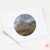 Casa Grande Peak, Chisos Basin, Big Bend Ronde Sticker (Envelop)
