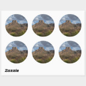 Casa Grande Peak, Chisos Basin, Big Bend Ronde Sticker (Vel)