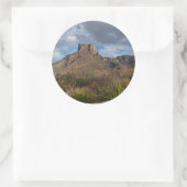 Casa Grande Peak, Chisos Basin, Big Bend Ronde Sticker (Tas)
