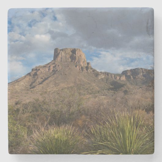 Casa Grande Peak, Chisos Basin, Big Bend Stenen Onderzetter (Voorkant)
