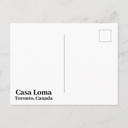 Casa Loma Briefkaart (Achterkant)