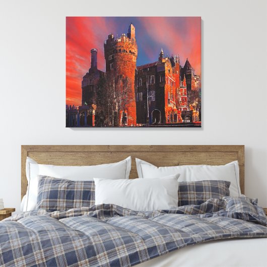 Casa Loma, Toronto. Impressionist Canvas Print (Insitu (Slaapkamer))