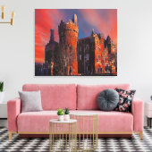 Casa Loma, Toronto. Impressionist Canvas Print (Insitu (Woonkamer))