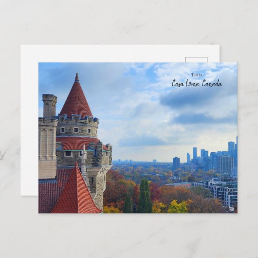 Casa Loma Uitzicht, Toronto, Canada Briefkaart (Voorkant / Achterkant)