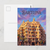 Casa Milà (La Pedrera) Spanje Briefkaart (Voorkant / Achterkant)