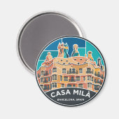 Casa Milà Spanje Magneet (Voorkant / Achterkant)