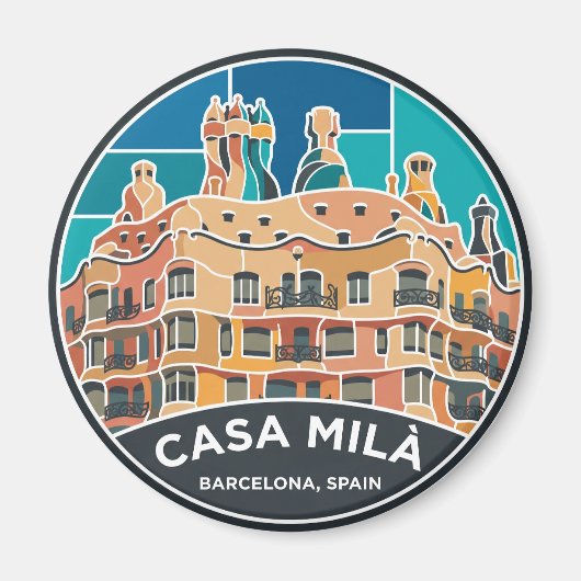 Casa Milà Spanje Magneet (Voorkant)