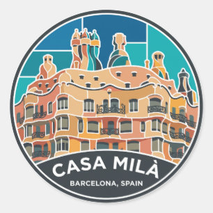 Casa Milà Spanje Ronde Sticker